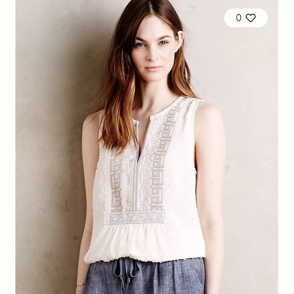 ANTHROPOLOGIE Pasto Splitneck Tank size M - Picture 3 of 12